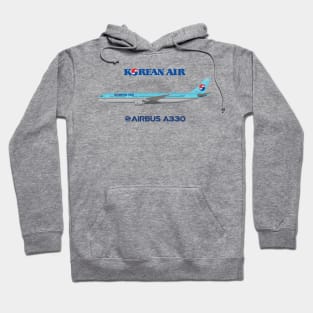 Illustration of Korean Air Airbus A330-300 Hoodie